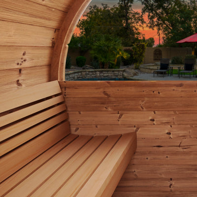 SaunaLife Sauna SaunaLife Model E7W 4 Person Sauna Barrel-Window