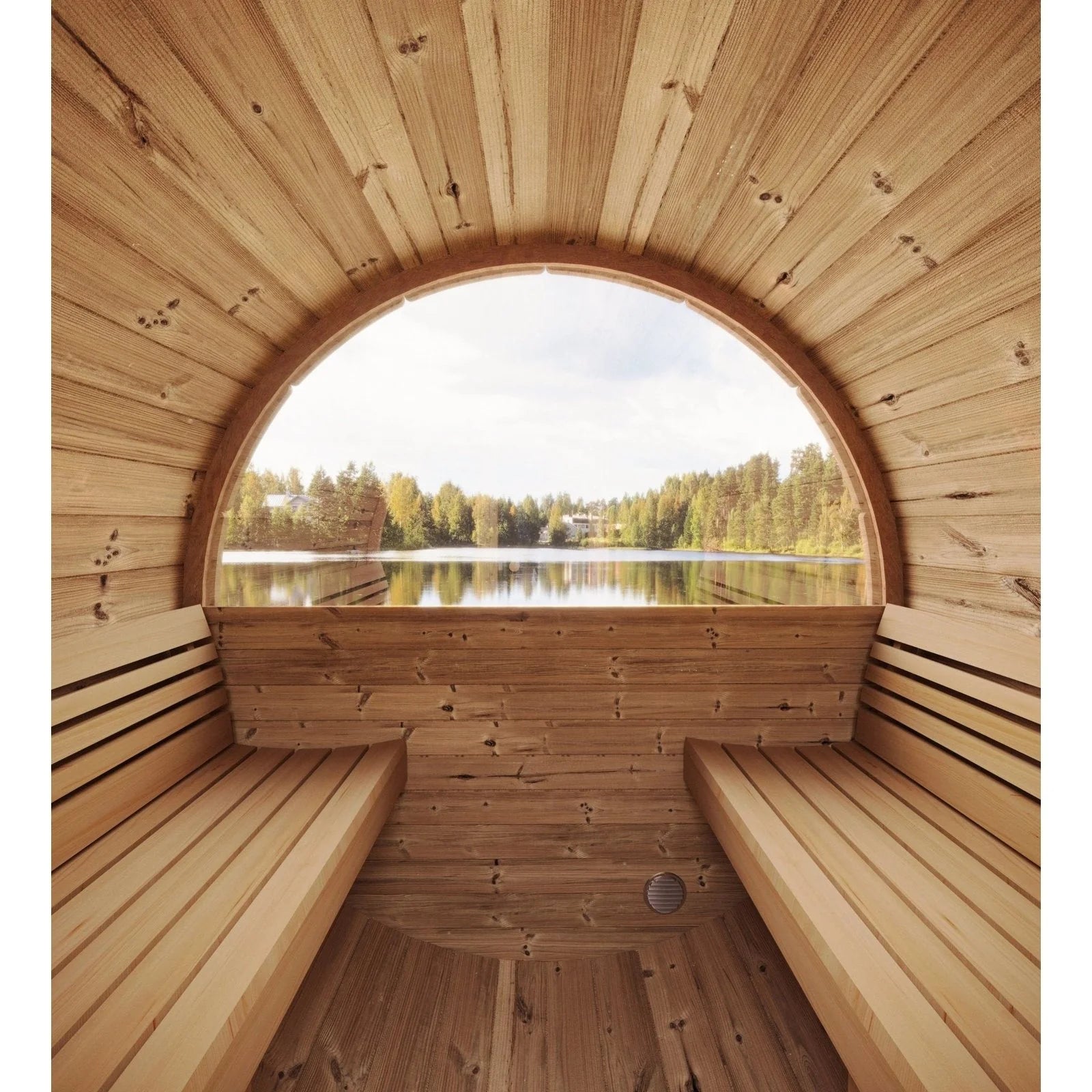 SaunaLife Sauna SaunaLife Model E7W 4 Person Sauna Barrel-Window