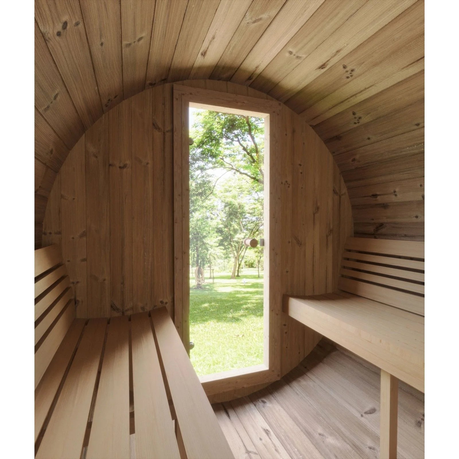 SaunaLife Sauna SaunaLife Model E7W 4 Person Sauna Barrel-Window
