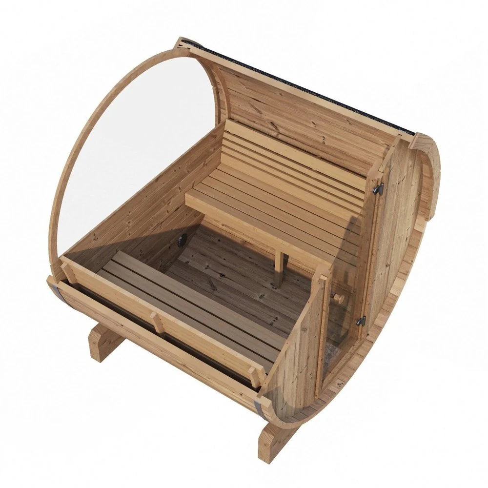 SaunaLife Sauna SaunaLife Model E7W 4 Person Sauna Barrel-Window