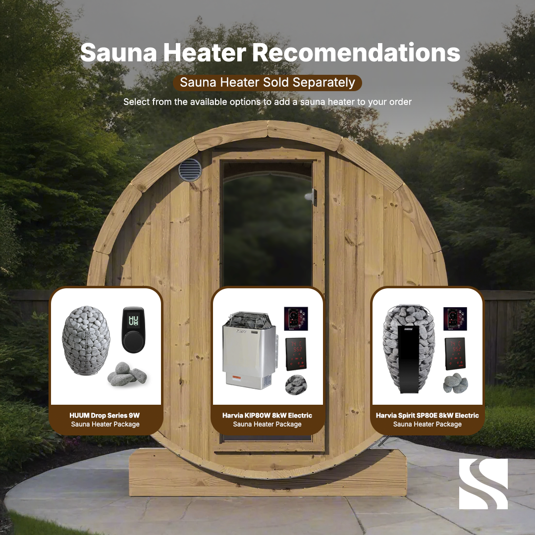 SaunaLife Sauna SaunaLife Model E7W 4 Person Sauna Barrel-Window