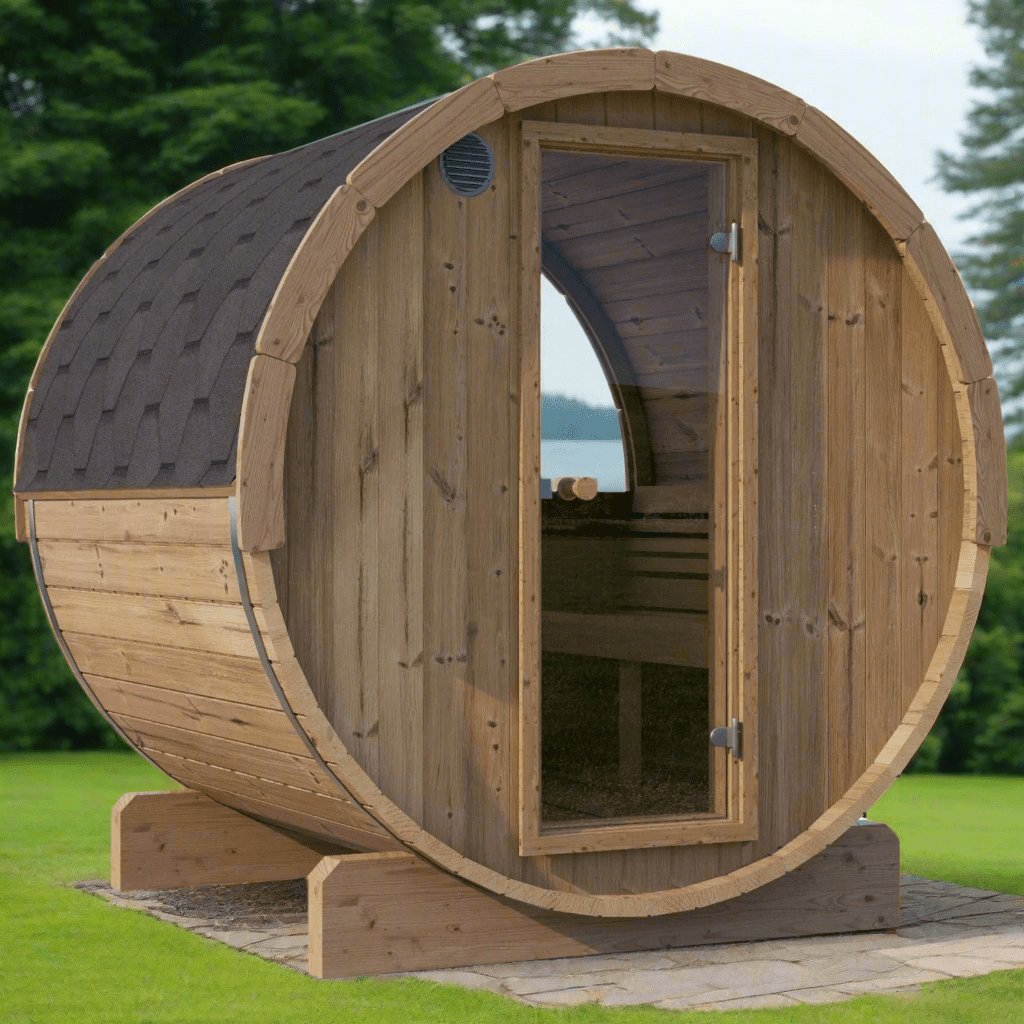 SaunaLife Sauna SaunaLife Model E7W 4 Person Sauna Barrel-Window