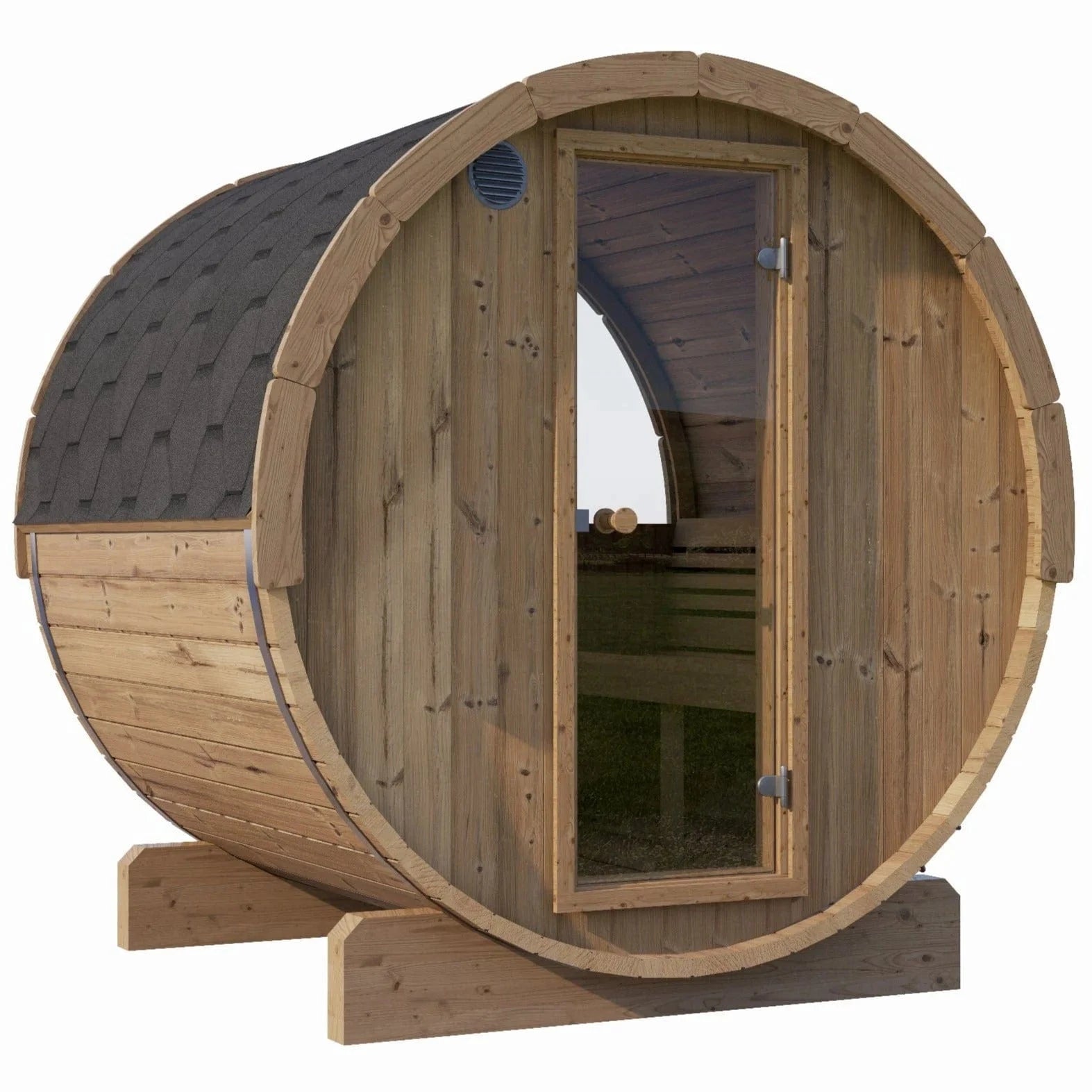 SaunaLife Sauna SaunaLife Model E7W 4 Person Sauna Barrel-Window