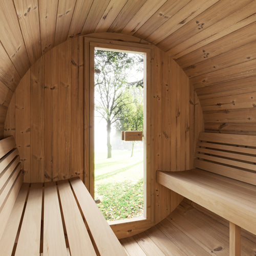 SaunaLife Sauna SaunaLife Model E8 6 Person Barrel Sauna