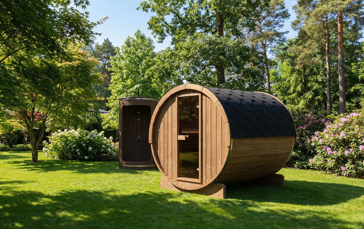 SaunaLife Sauna SaunaLife Model E8 6 Person Barrel Sauna