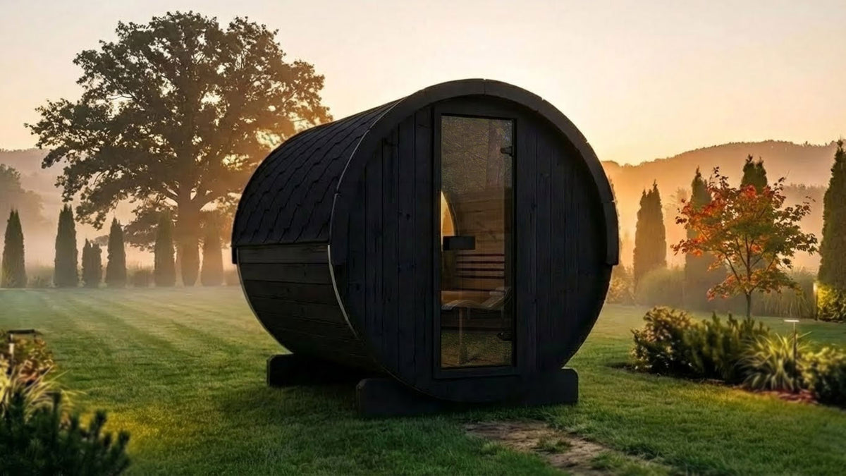 SaunaLife Sauna SaunaLife Model E8 6 Person Barrel Sauna