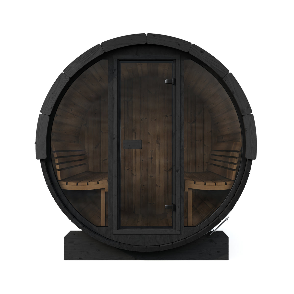 SaunaLife Sauna SaunaLife Model E8G 6 Person Barrel Sauna w/ Glass Front