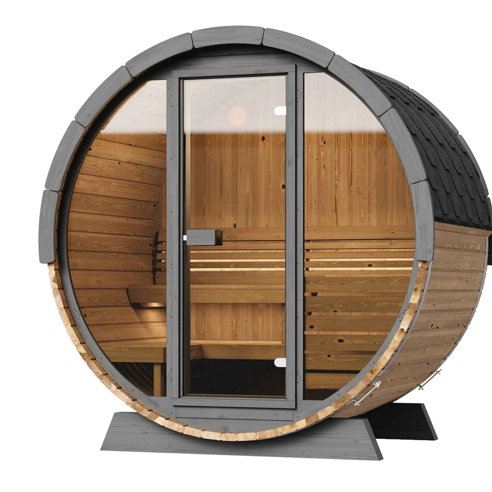 SaunaLife Sauna SaunaLife Model EE6G 4 Person Barrel Sauna