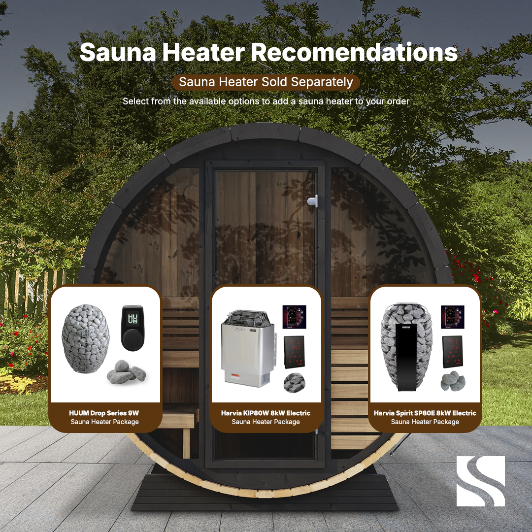 SaunaLife Sauna SaunaLife Model EE6G 4 Person Barrel Sauna