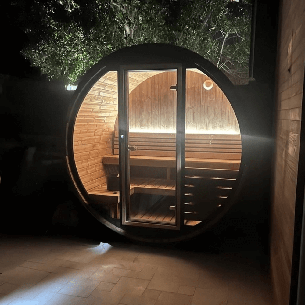 SaunaLife Sauna SaunaLife Model EE6G 4 Person Barrel Sauna
