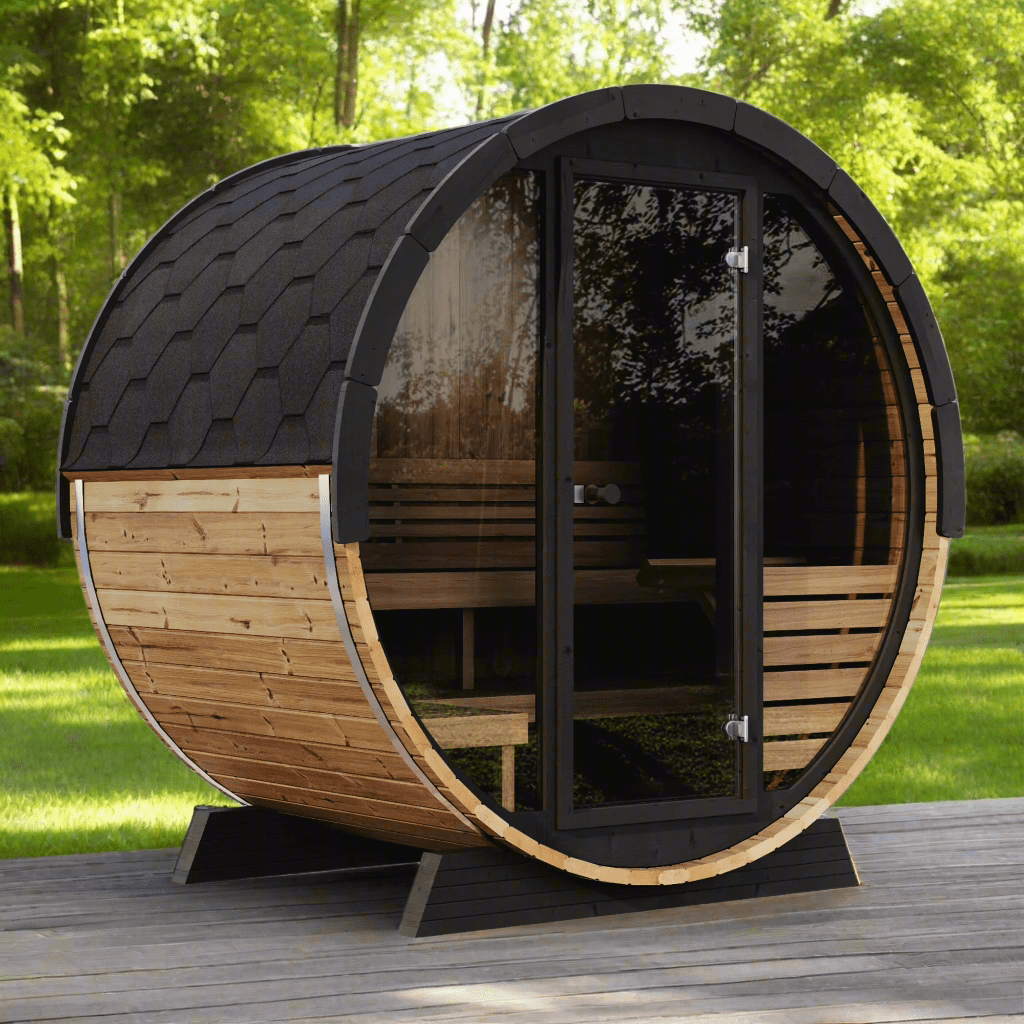 SaunaLife Sauna SaunaLife Model EE6G 4 Person Barrel Sauna