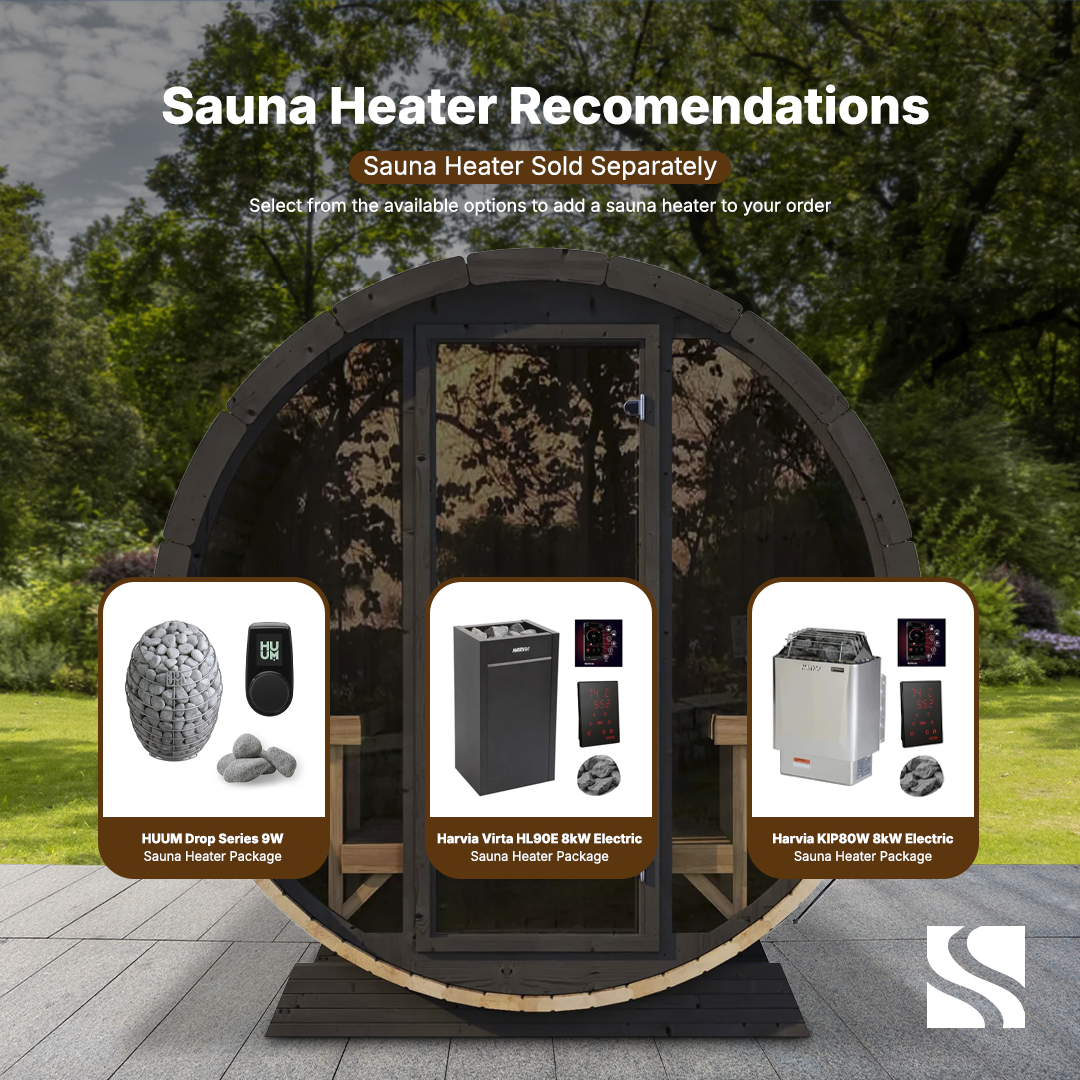 SaunaLife Sauna SaunaLife Model EE8G 6 Person Barrel Sauna