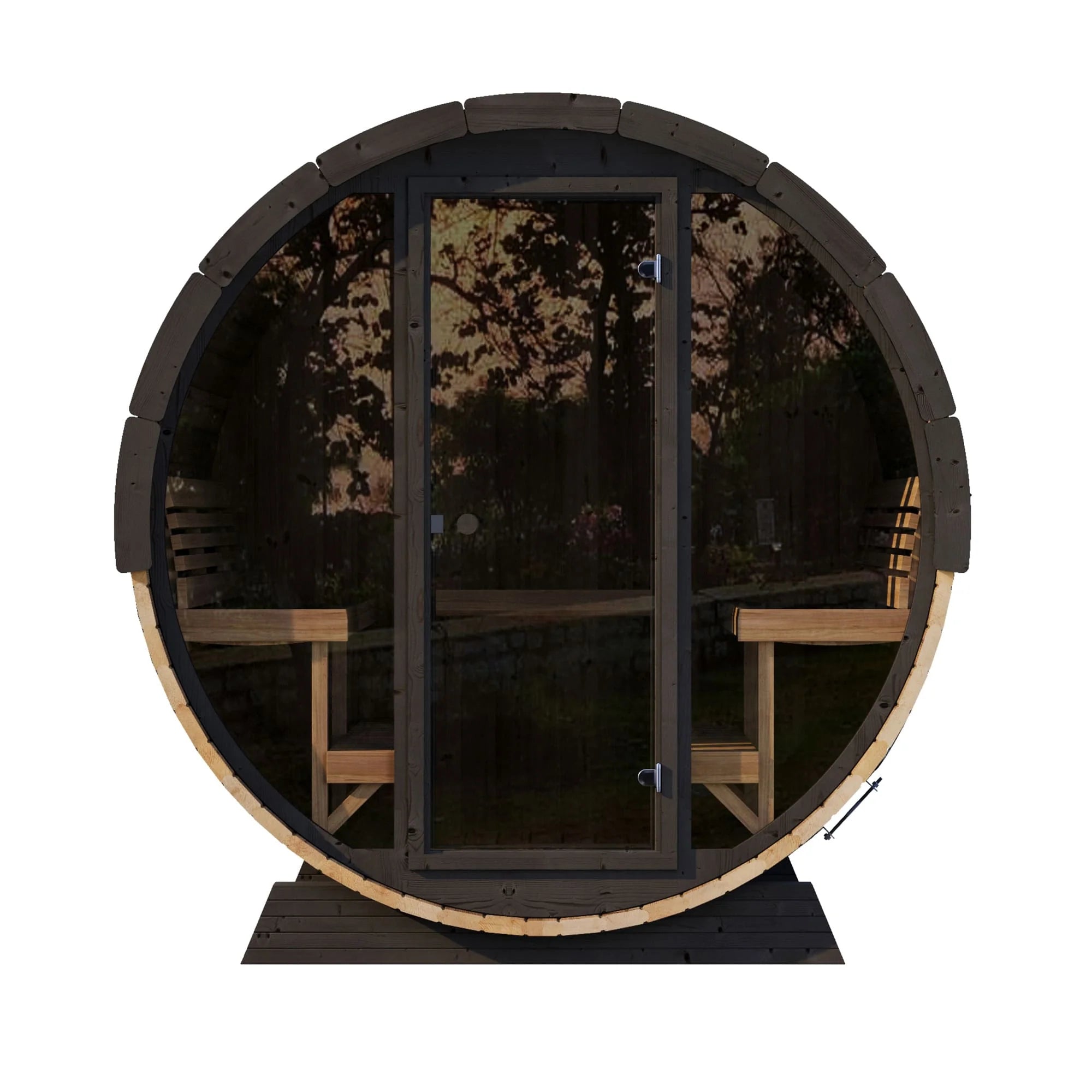 SaunaLife Sauna SaunaLife Model EE8G 6 Person Barrel Sauna