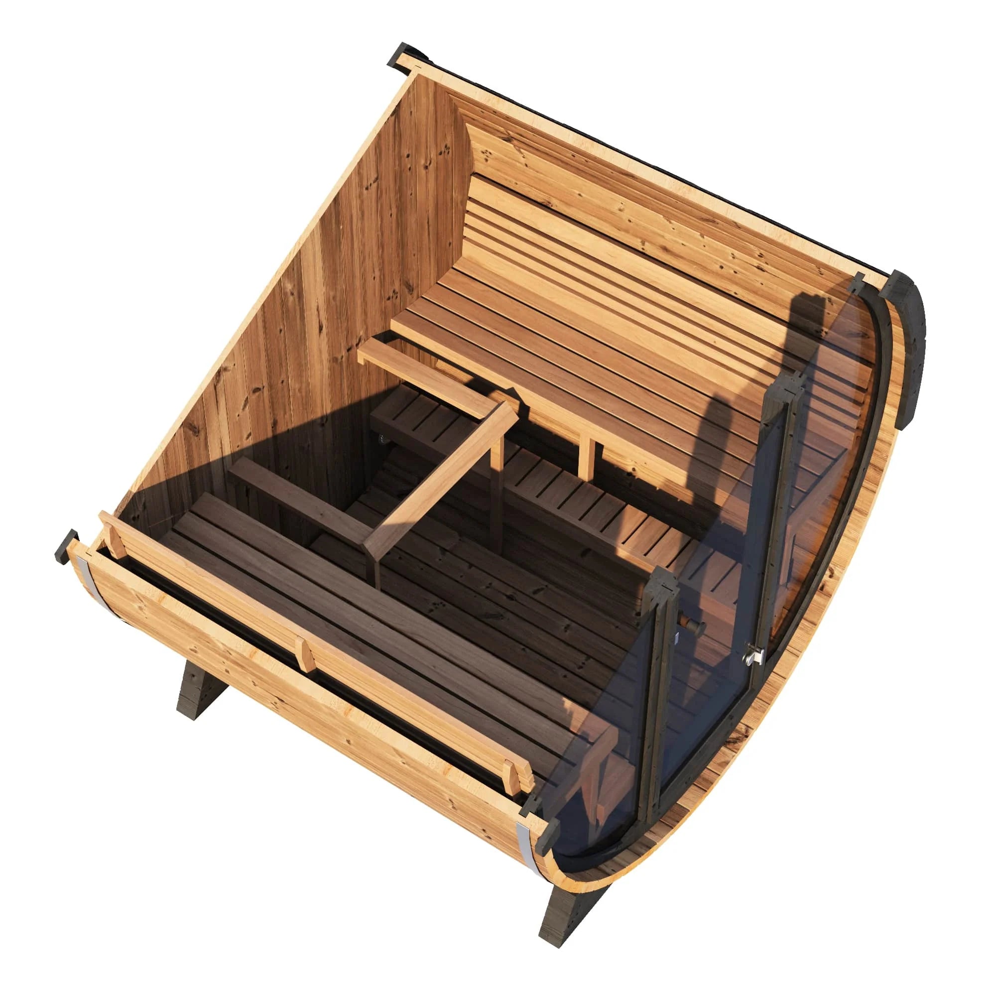 SaunaLife Sauna SaunaLife Model EE8G 6 Person Barrel Sauna