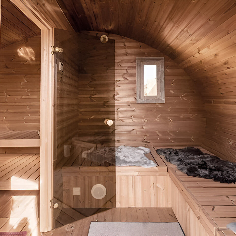 SaunaLife Sauna SaunaLife Model G11 8 Person Garden Series Outdoor Sauna