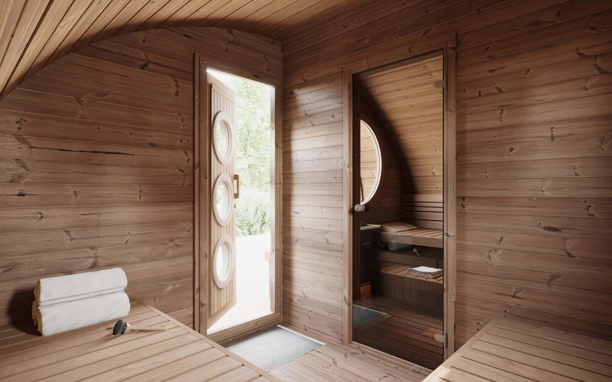 SaunaLife Sauna SaunaLife Model G11 8 Person Garden Series Outdoor Sauna