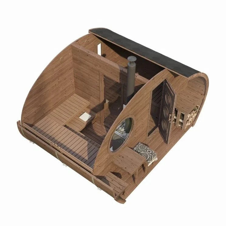 SaunaLife Sauna SaunaLife Model G11 8 Person Garden Series Outdoor Sauna