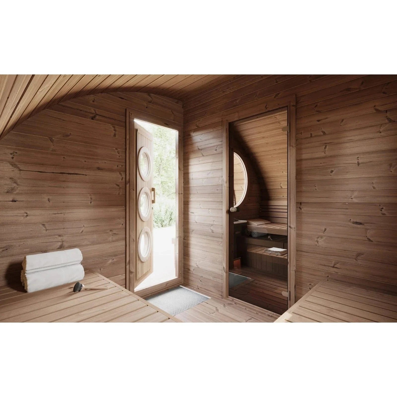 SaunaLife Sauna SaunaLife Model G11 8 Person Garden Series Outdoor Sauna