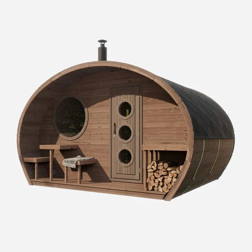 SaunaLife Sauna SaunaLife Model G11 8 Person Garden Series Outdoor Sauna