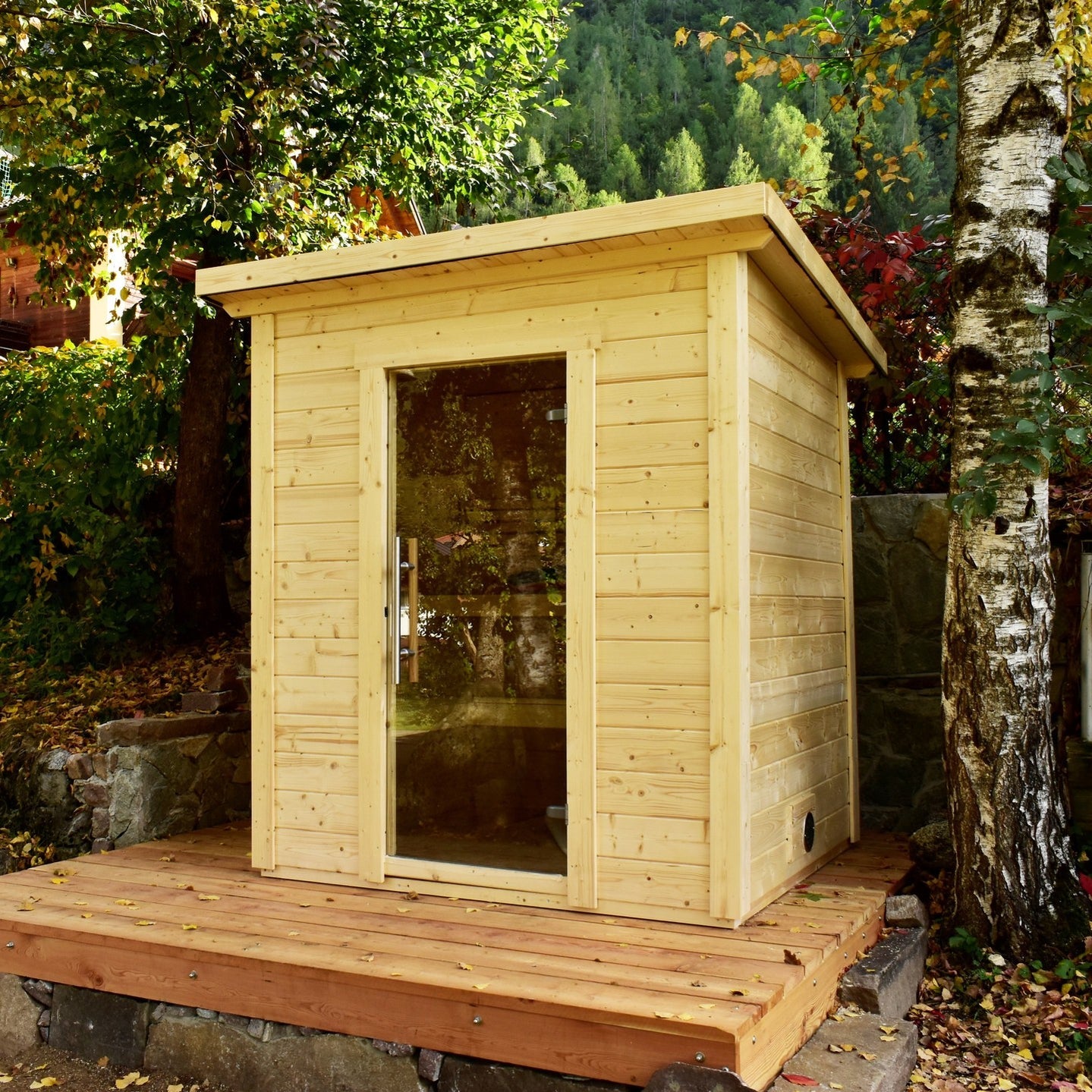 SaunaLife Sauna SaunaLife Model G2 4 Person Garden Series Outdoor Home Sauna Kit