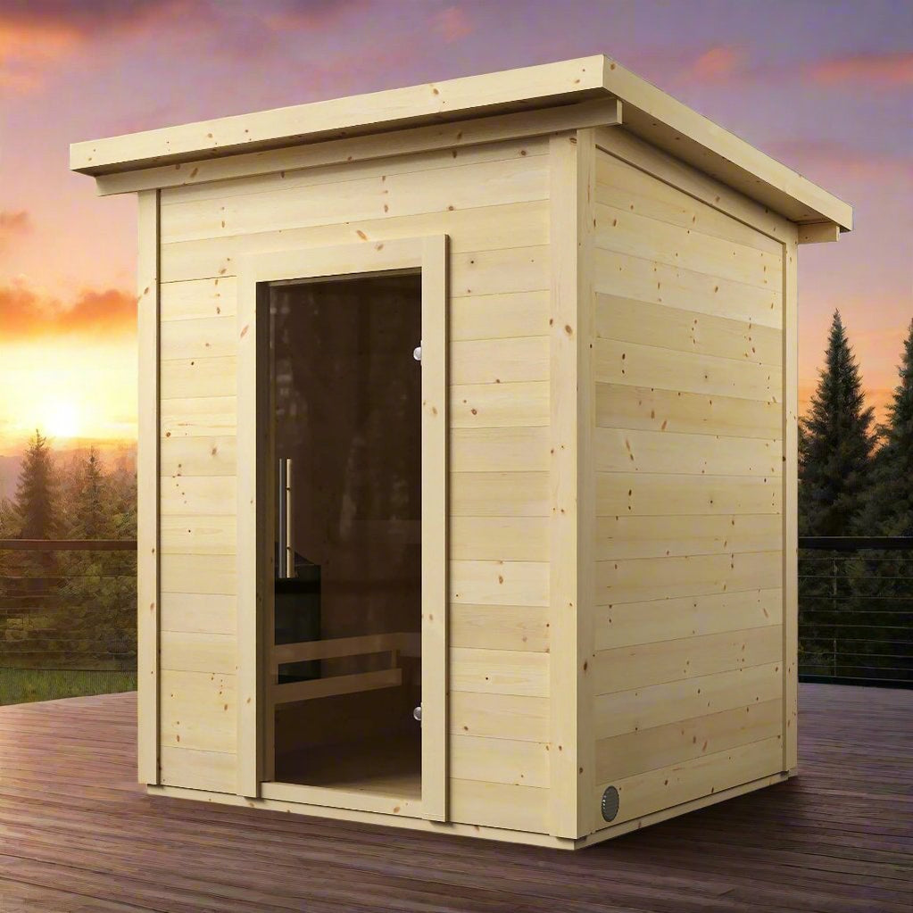 SaunaLife Sauna SaunaLife Model G2 4 Person Garden Series Outdoor Home Sauna Kit