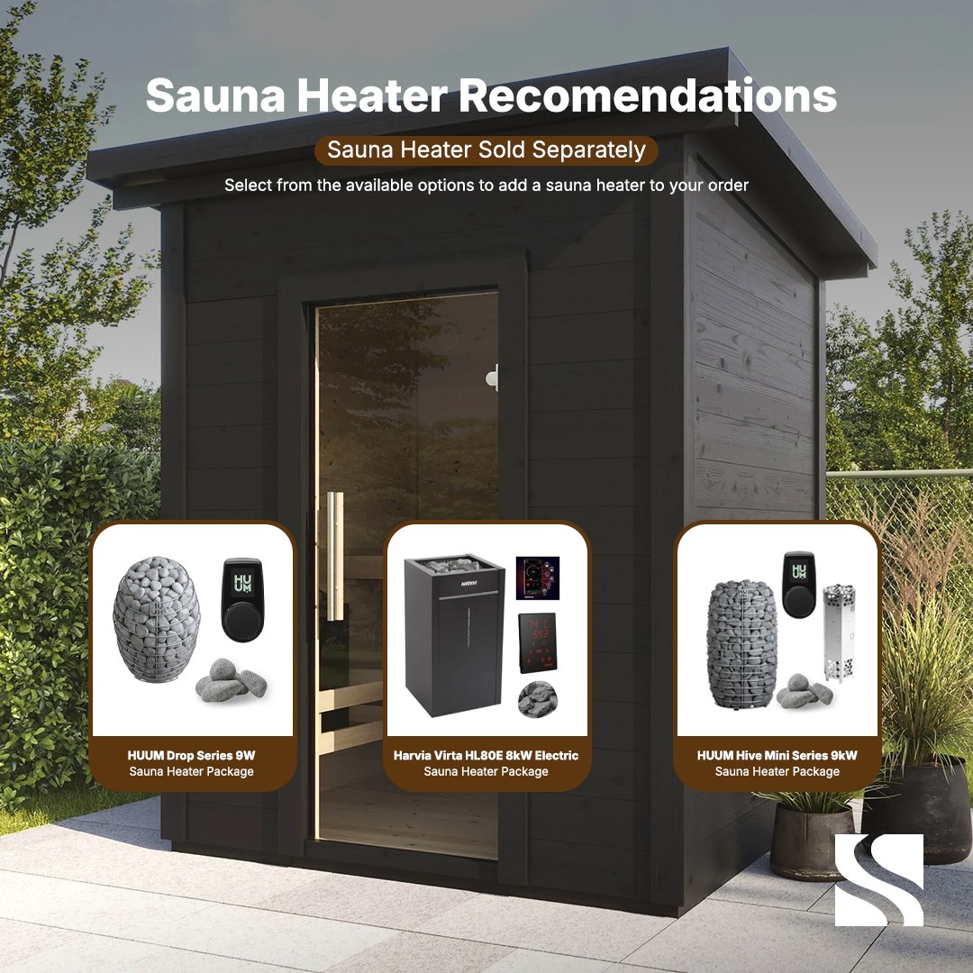 SaunaLife Sauna SaunaLife Model G2 4 Person Garden Series Outdoor Home Sauna Kit