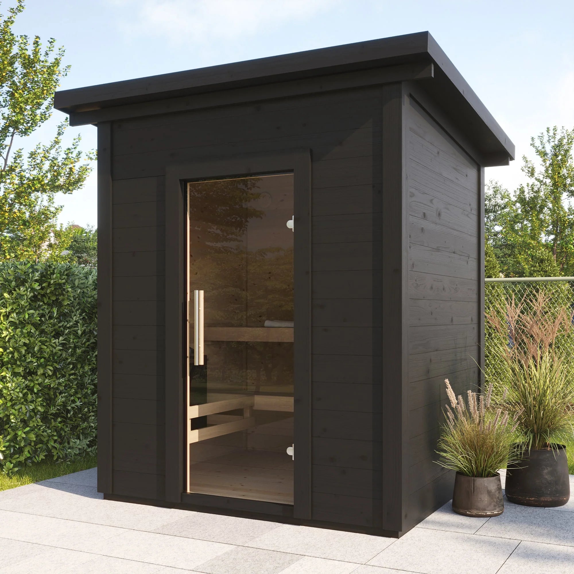 SaunaLife Sauna SaunaLife Model G2 4 Person Garden Series Outdoor Home Sauna Kit