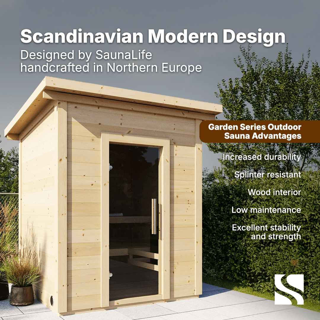 SaunaLife Sauna SaunaLife Model G2 4 Person Garden Series Outdoor Home Sauna Kit
