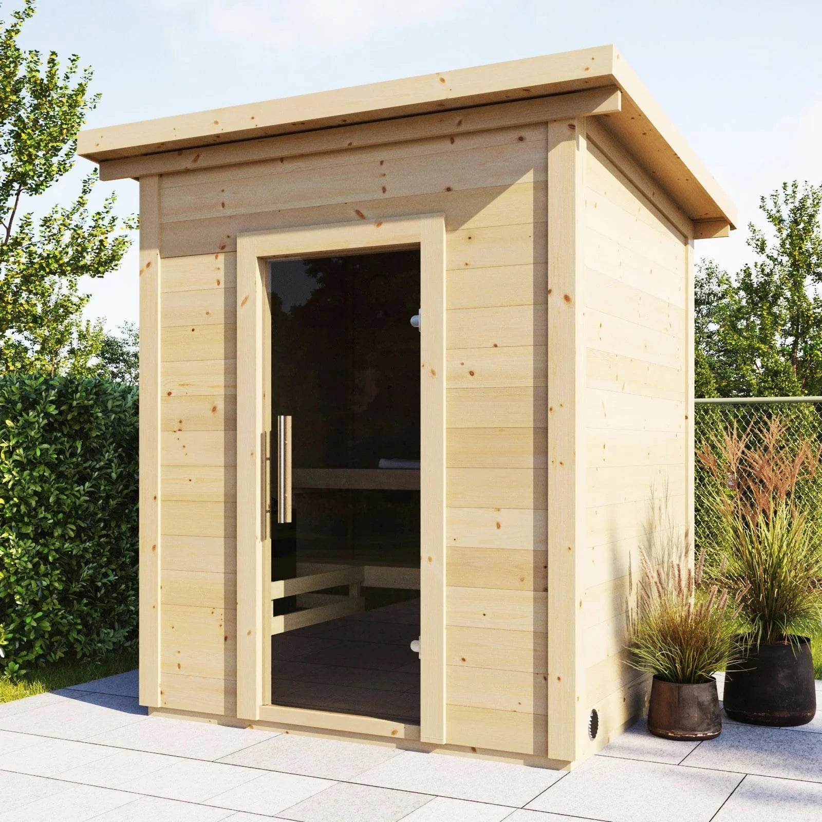 SaunaLife Sauna SaunaLife Model G2 4 Person Garden Series Outdoor Home Sauna Kit