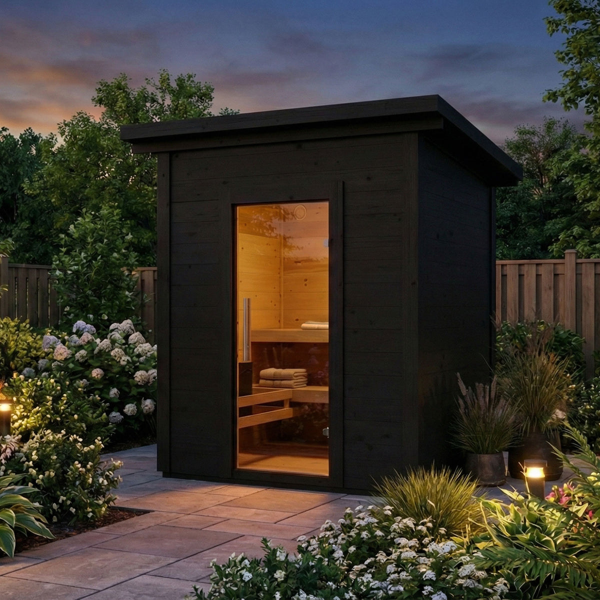 SaunaLife Sauna SaunaLife Model G2 4 Person Garden Series Outdoor Home Sauna Kit