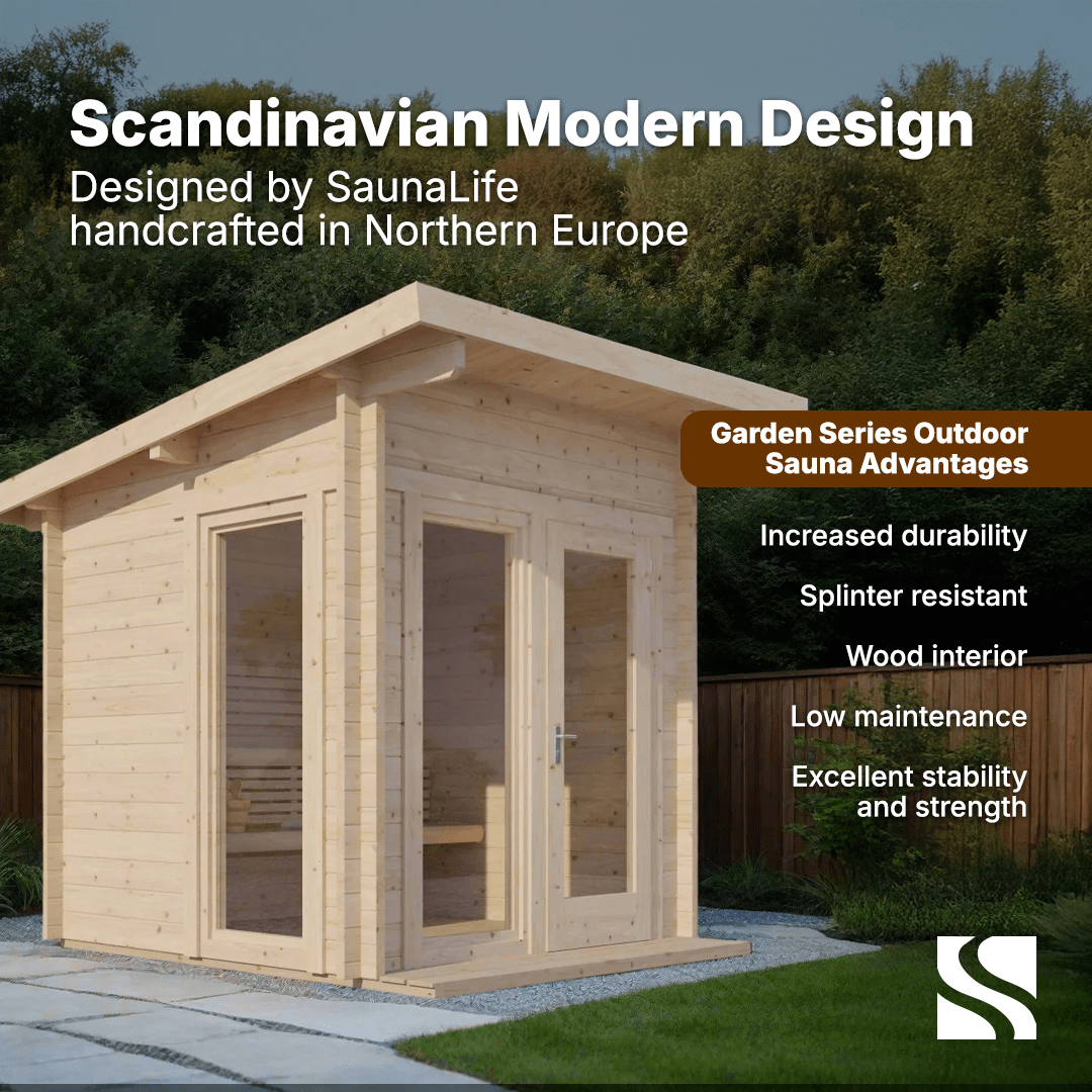 SaunaLife Sauna SaunaLife Model G4 6 Person Garden Series Outdoor Home Sauna Kit