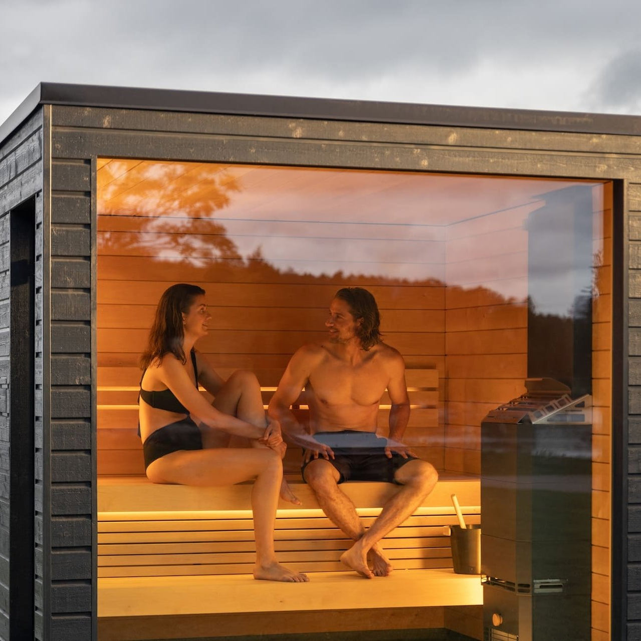 SaunaLife Sauna SaunaLife Model G6 5 Person Garden Series Pre-Assembled Outdoor Home Sauna