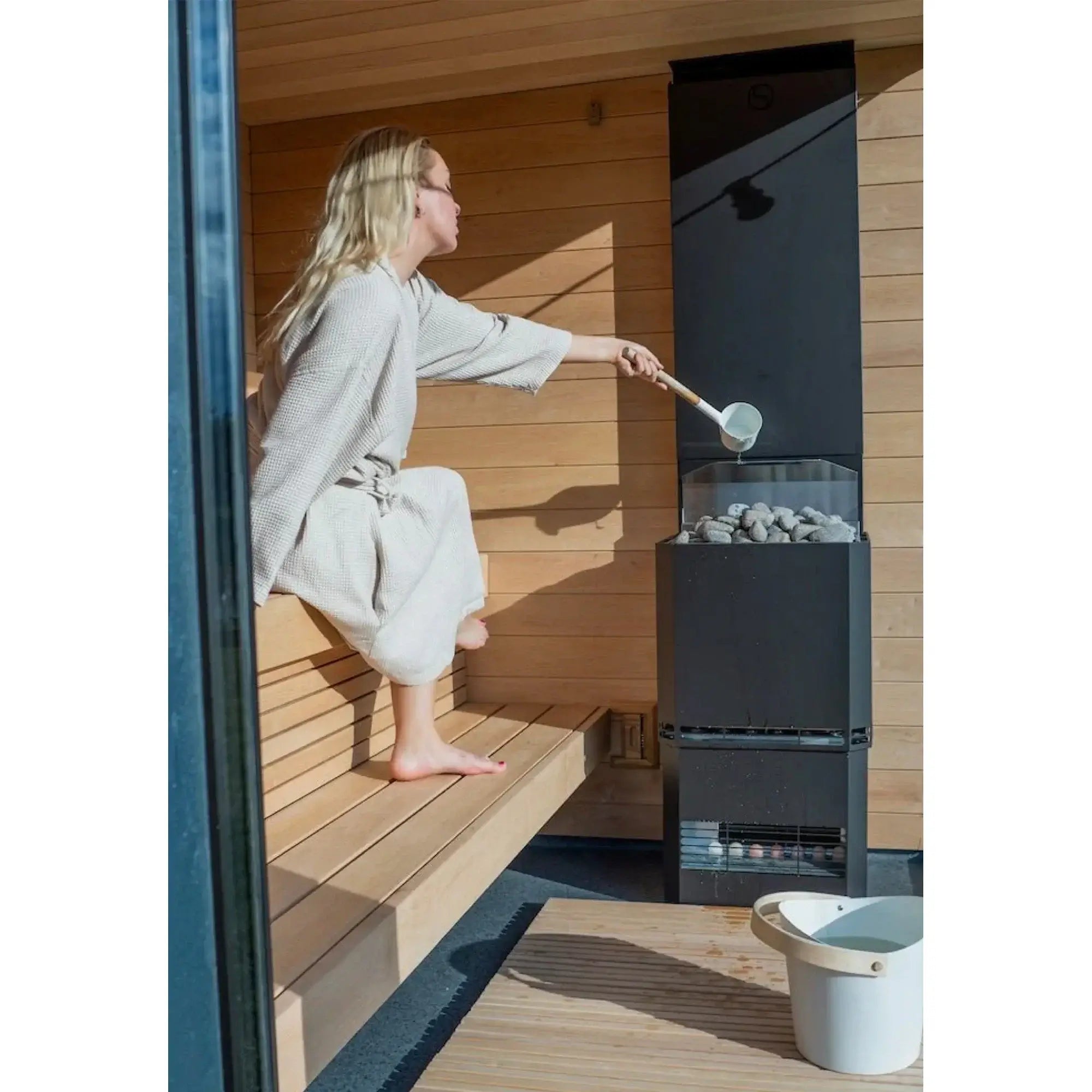 SaunaLife Sauna SaunaLife Model G6 5 Person Garden Series Pre-Assembled Outdoor Home Sauna