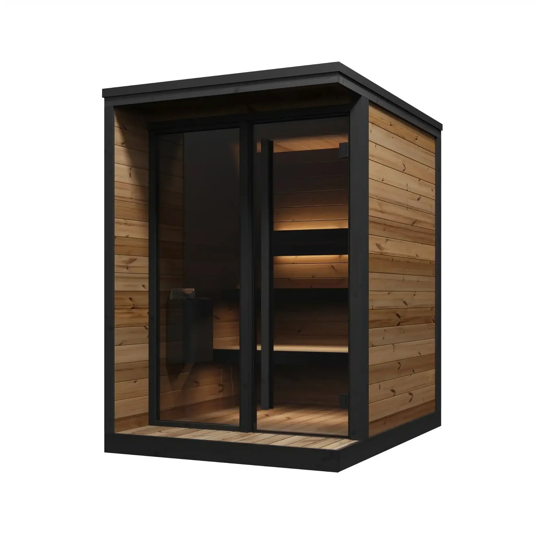 SaunaLife Sauna SaunaLife Model GL4 4 Person Garden Luxury Series Outdoor Sauna Kit