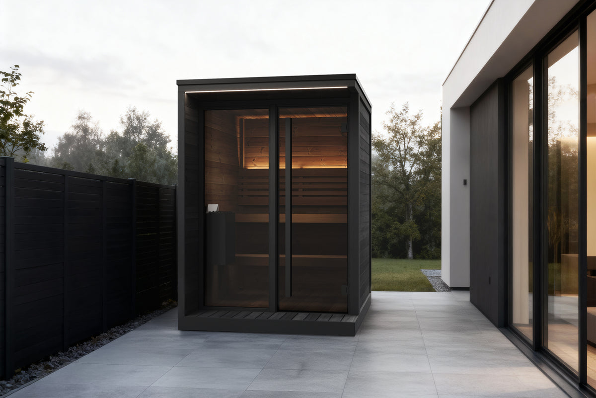 SaunaLife Sauna SaunaLife Model GL4 4 Person Garden Luxury Series Outdoor Sauna Kit