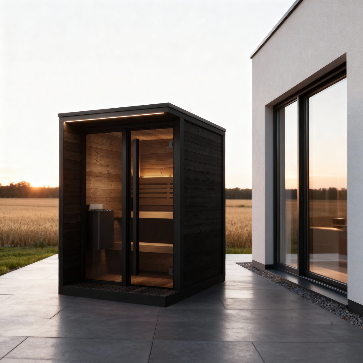 SaunaLife Sauna SaunaLife Model GL4 4 Person Garden Luxury Series Outdoor Sauna Kit