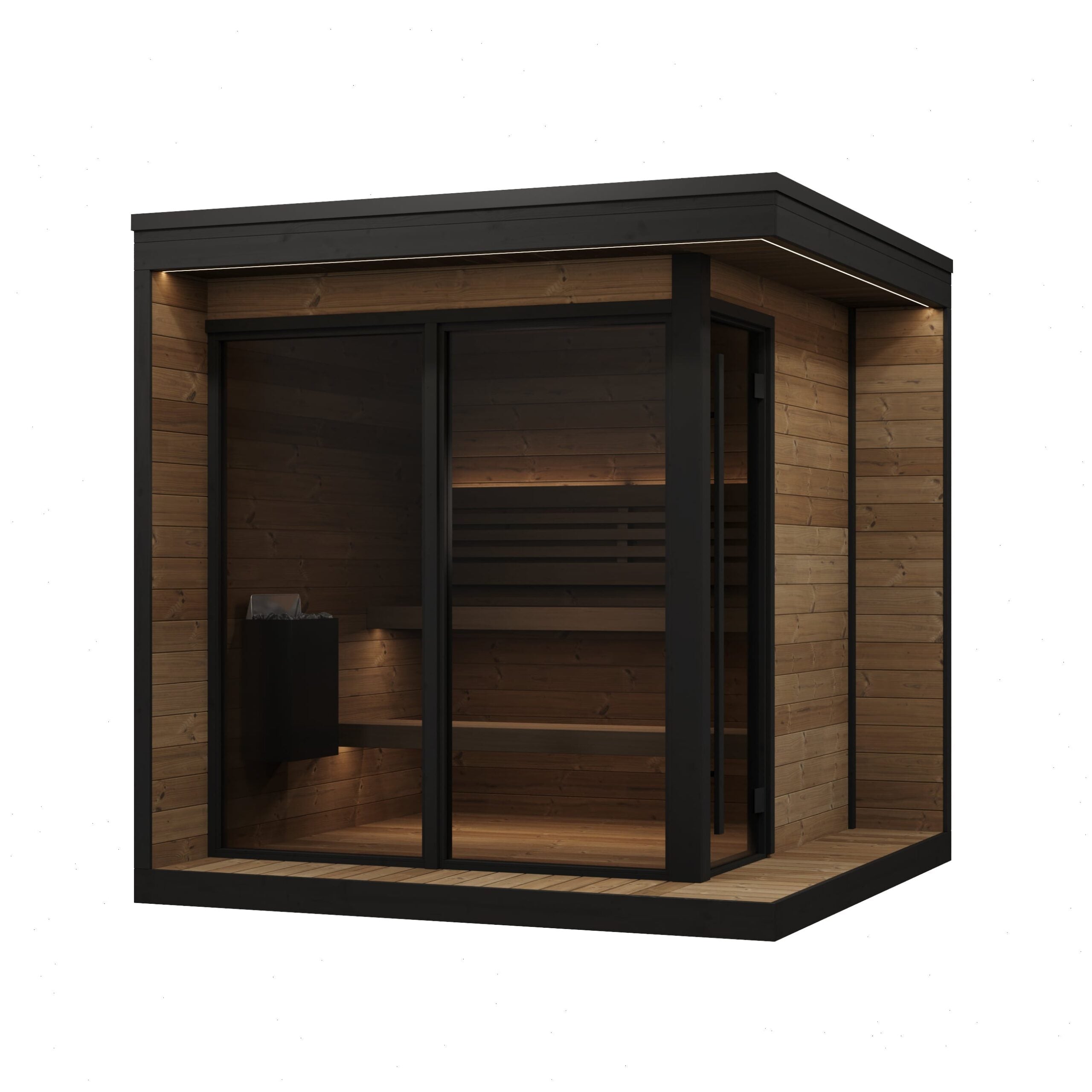 SaunaLife Sauna SaunaLife Model GL6 6 Person Garden Luxury Series Outdoor Sauna Kit