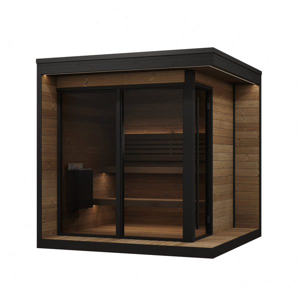 SaunaLife Sauna SaunaLife Model GL6 6 Person Garden Luxury Series Outdoor Sauna Kit