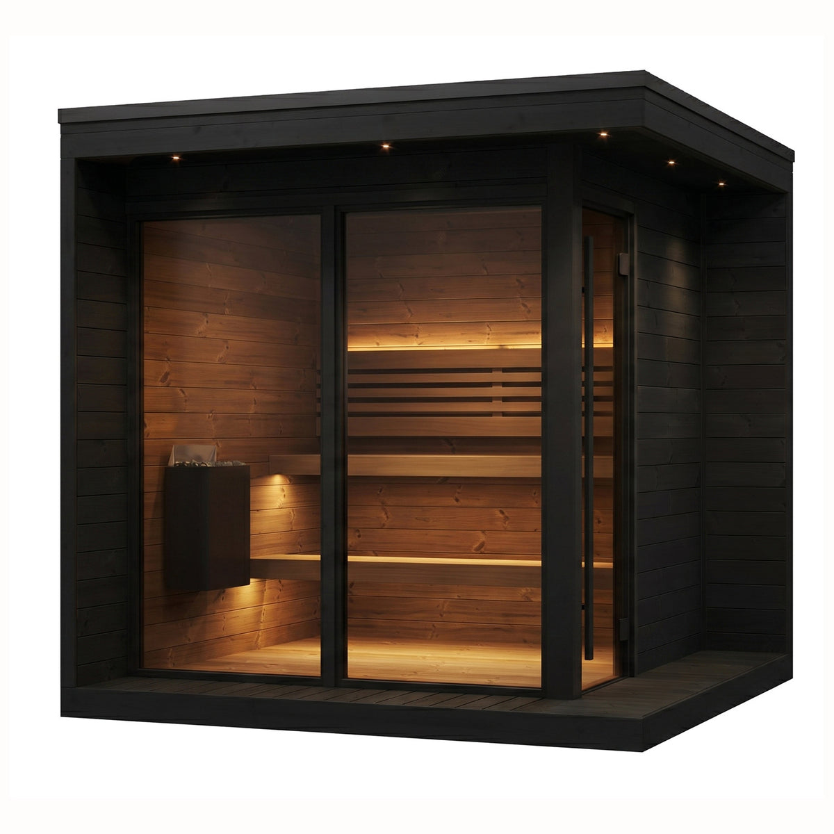 SaunaLife Sauna SaunaLife Model GL6 6 Person Garden Luxury Series Outdoor Sauna Kit