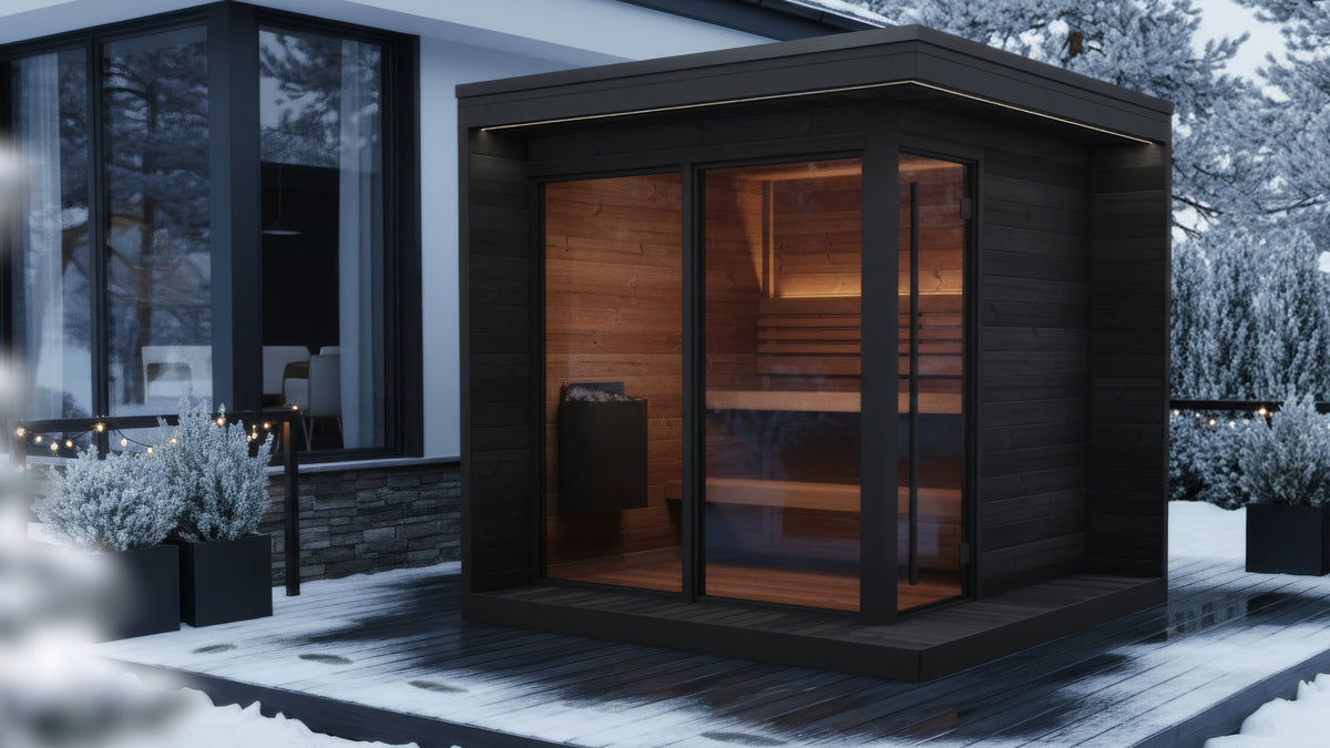 SaunaLife Sauna SaunaLife Model GL6 6 Person Garden Luxury Series Outdoor Sauna Kit