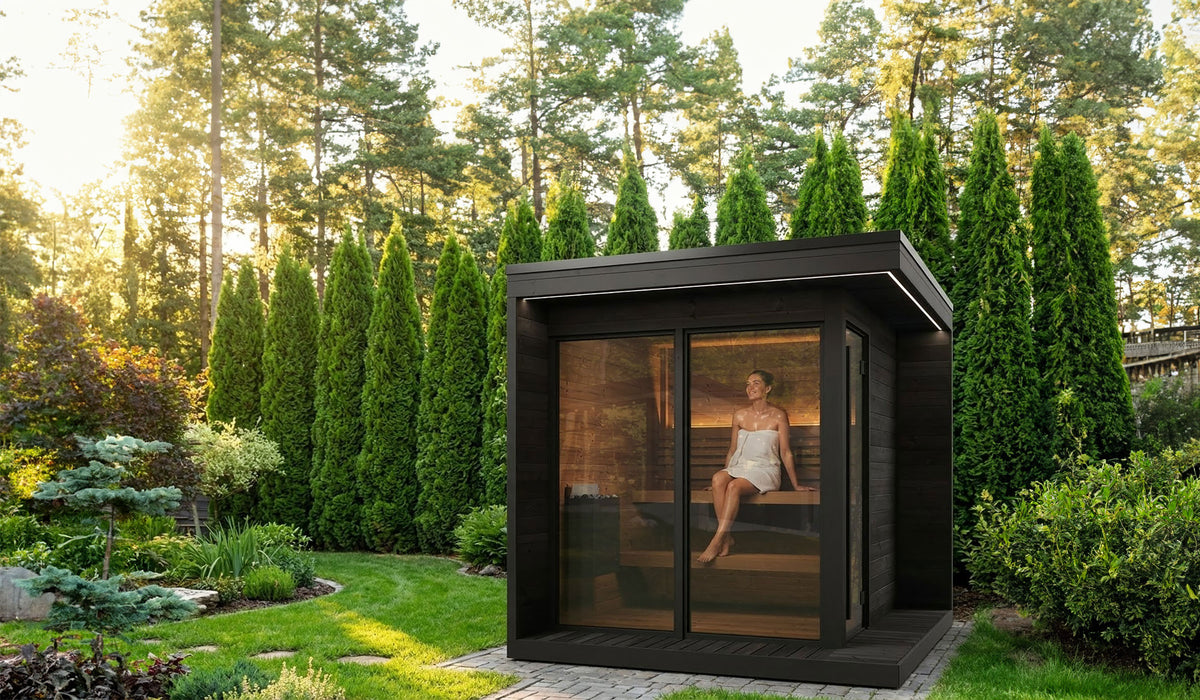 SaunaLife Sauna SaunaLife Model GL6 6 Person Garden Luxury Series Outdoor Sauna Kit