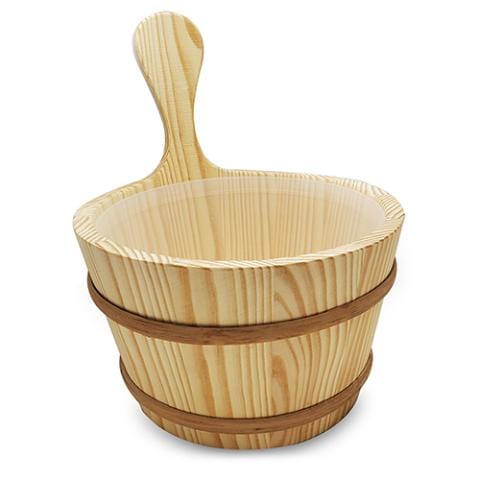 SaunaLife SaunaLife Bucket and Ladle Package 1, Ladle, Timer and Thermometer - Sauna Accessory Package ACCPKG-1