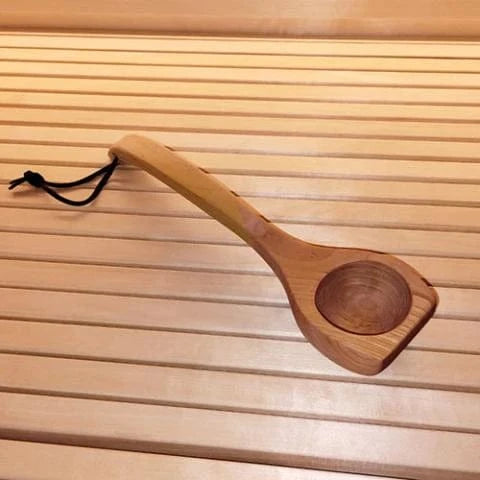 SaunaLife SaunaLife Wooden 1-Gallon Sauna Bucket, Wood Ladle, Thermometer, Hygrometer, Black ACCPKG-3