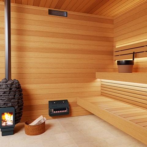 Saunum Sauna Heater Saunum Airsolo Wall, In-Wall Sauna Temp & Steam Equalizer, Adjustable Height