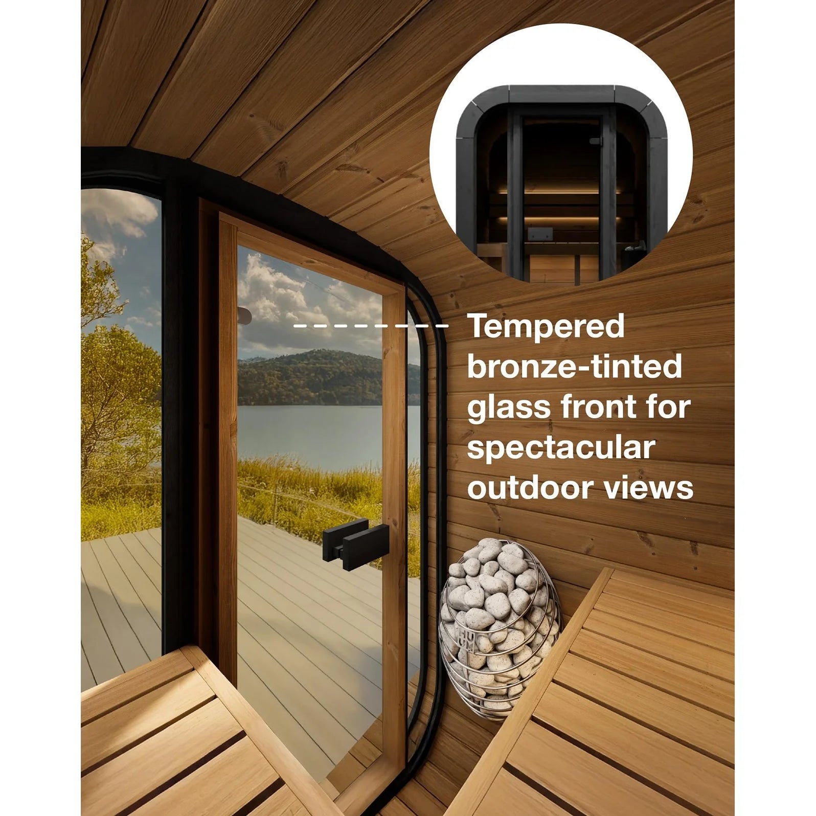 SaunaLife Model CL3G 1-2 Person Cube Series Outdoor Sauna Kit