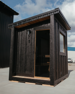 Sweat Kingdom Sauna 6X8 Footprint - 4 Person / Board & Batten LP Smartsiding / Tight Knot Western Red Cedar SK 210