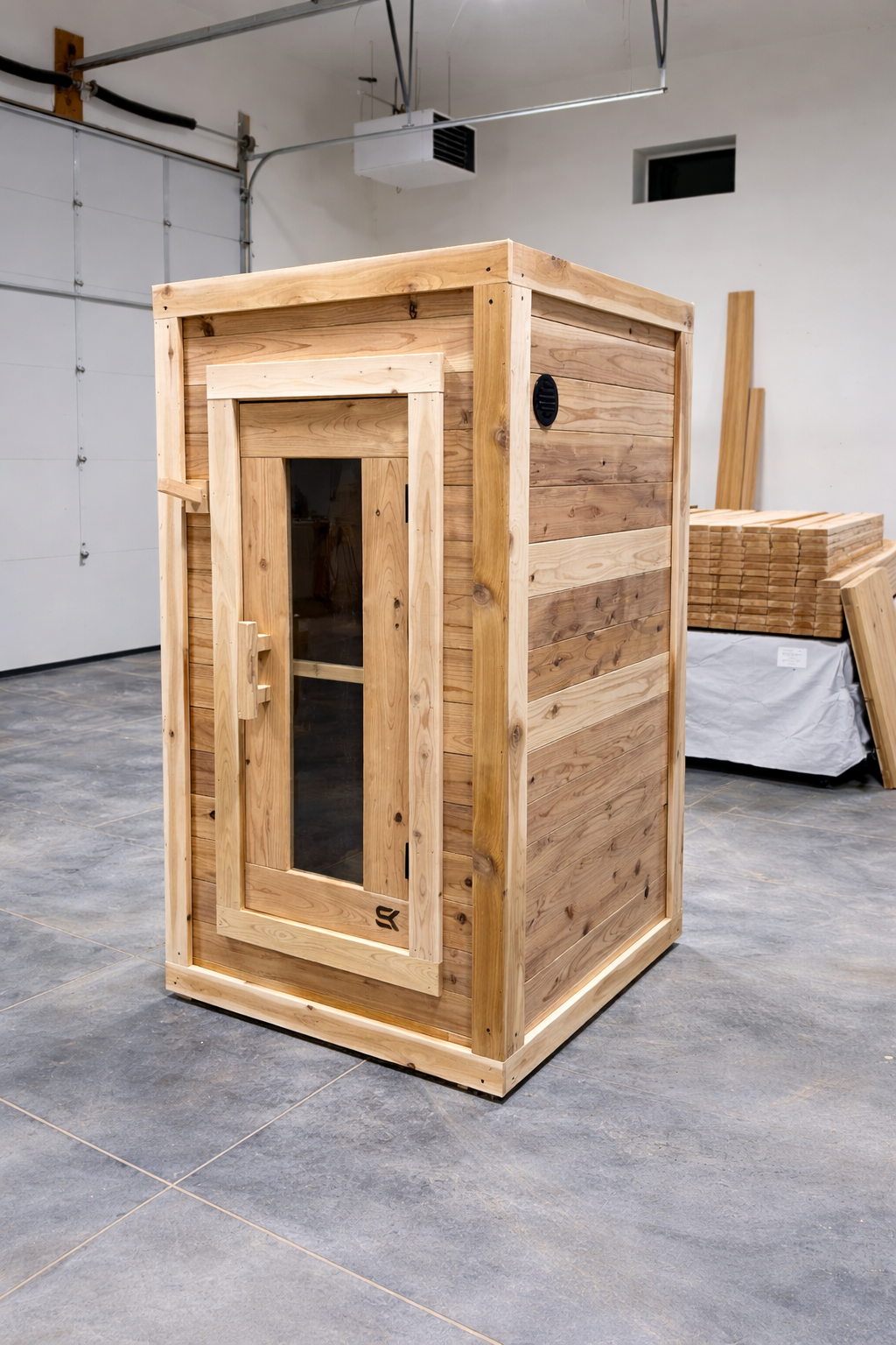 Sweat Kingdom Sauna Homecraft Revive Slim 4kw WiFi Controlled Sauna Heater The Sweat Box (1 Person)