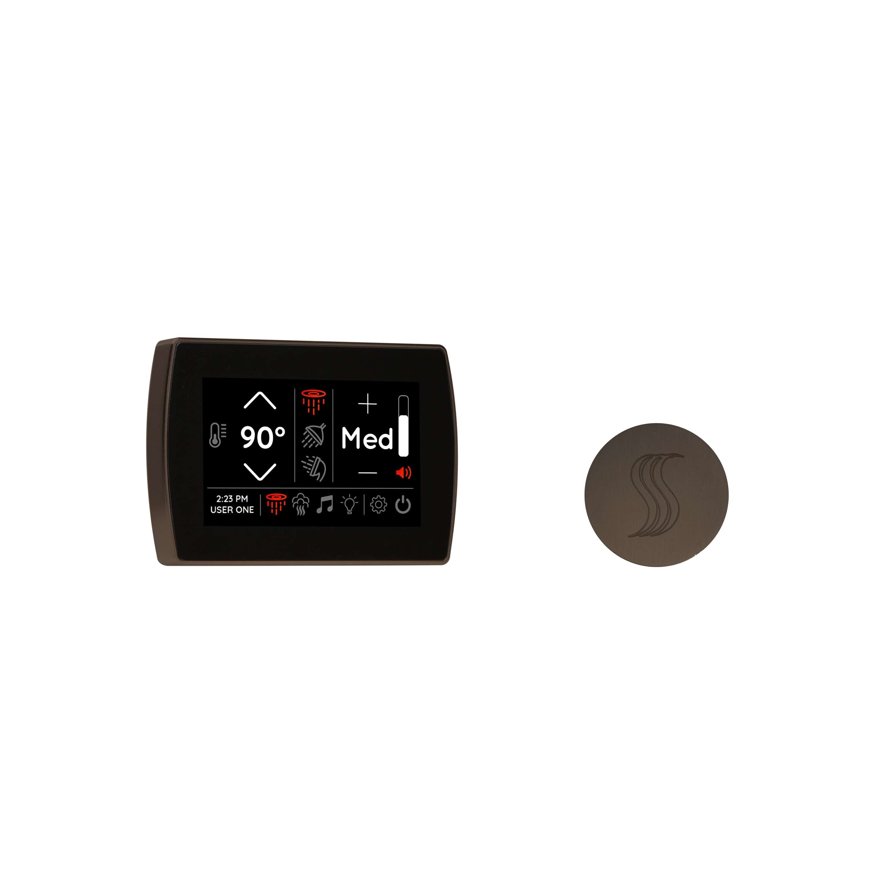 ThermaSol Oil Rubbed Bronze ThermaSol STCM-SVRD Signatouch Control and Steam Head Kit Round