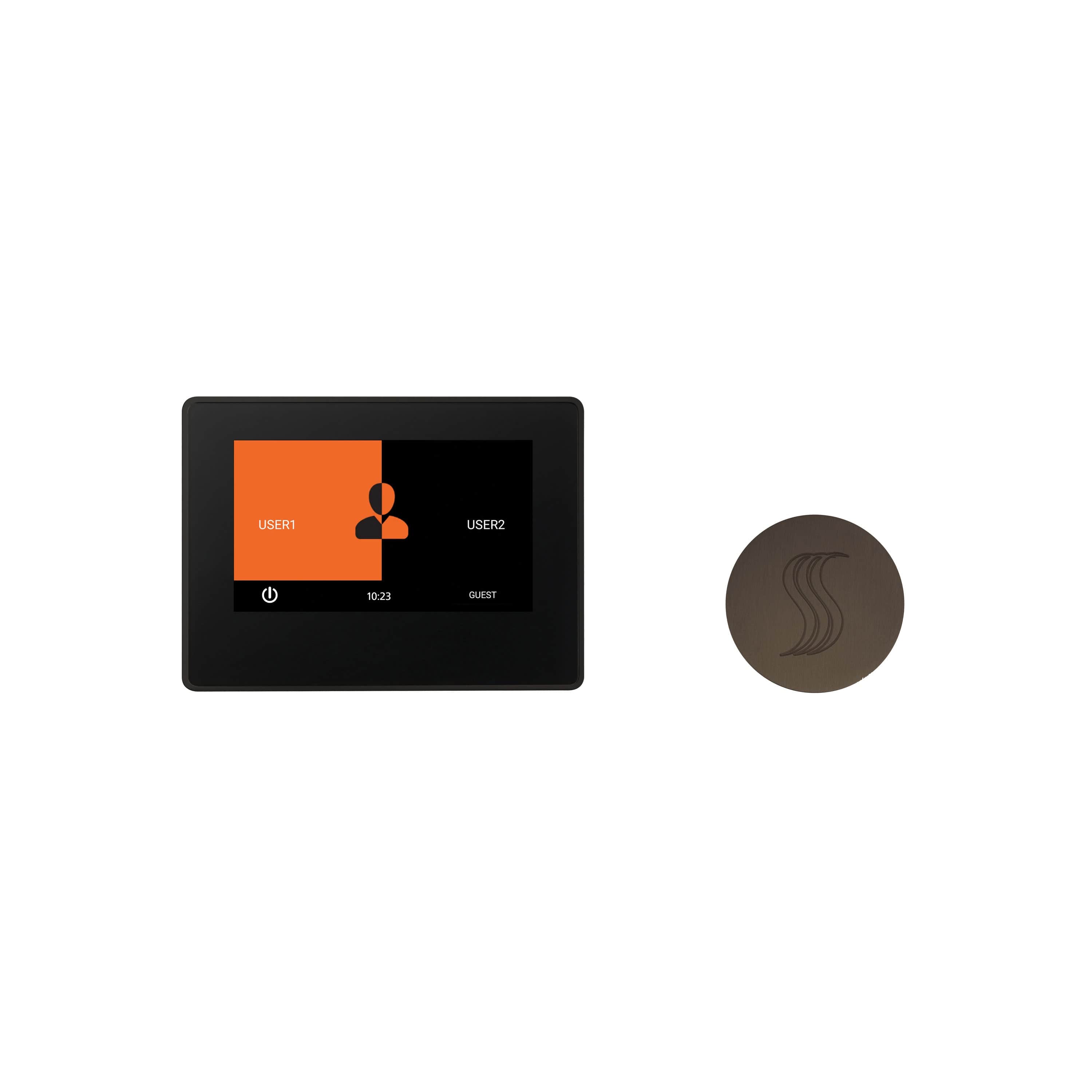ThermaSol Oil Rubbed Bronze ThermaSol ThermaTouch TT7-SVRD 7" Control and Steam Head Kit Round