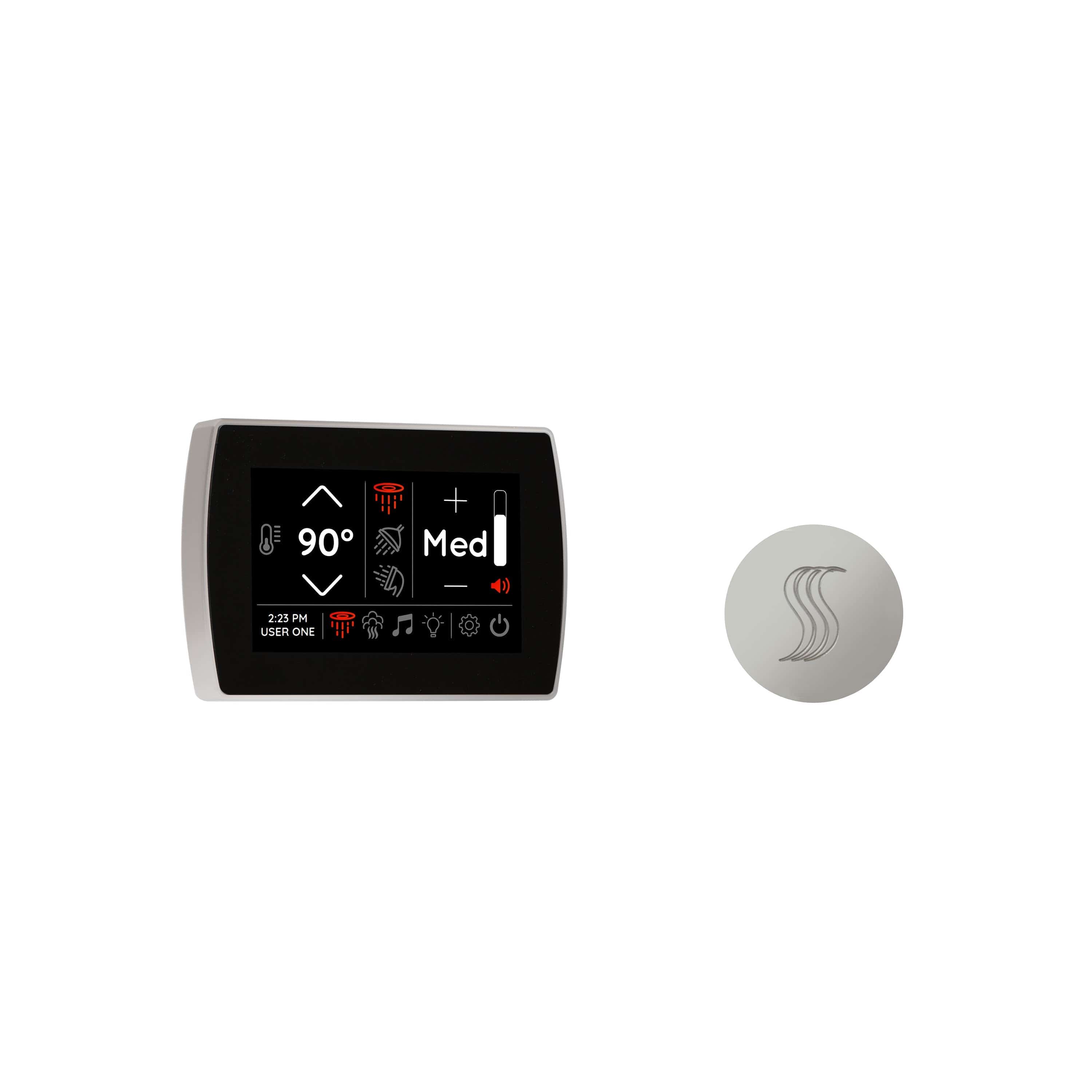 ThermaSol Polished Chrome ThermaSol STCM-SVRD Signatouch Control and Steam Head Kit Round